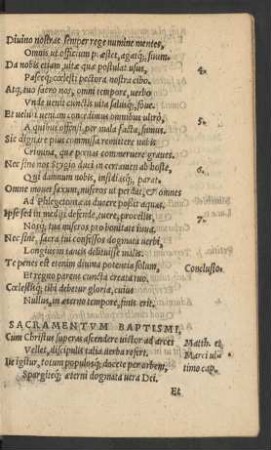Sacramentum Baptismi, ...