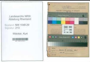 Entnazifizierung Kurt Wiecker , geb. 22.06.1909 (Beamter)