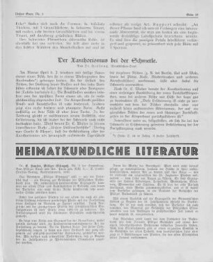 Heimatkundliche Literatur.