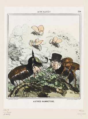 Autres Hannetons, Blatt 130 der Folge „Actualités“, in: „Le Charivari“, Paris 1868