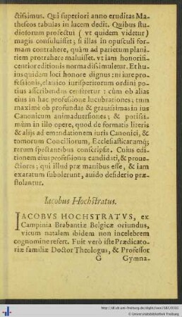 Iacobus Hochstratus