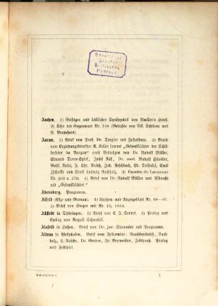 Schillerfeier 1859 : Verzeichniß der zum hundertjährigen Geburtstage Schillers seiner Tochter eingesandten Festgaben