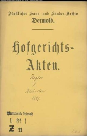 Ziegler, Dr., Rat und Hofgerichtsassessors Erben gegen Joachim Niebeckers Erben - Erbschaft