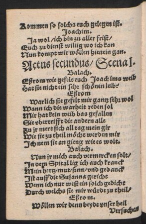 Actus secundus ...
