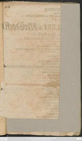 Elegia Funebris In Obitum Maxime Reverendi ... Viri, Dn. Jacobi Welleri a Molsdorff/ Haereditarii In Karsdorff/ &c. Doctoris Theologi De Ecclesia Christi ...