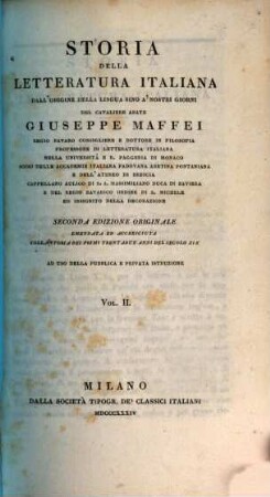 Storia della letteratura italiana dall'origine della lingua sino a'nostri giorni : ad uso della pubblica e privata istruzione. 2