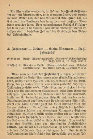 3. Zehlendorf - Teltow - Klein-Machnow - Kohlhasenbrück