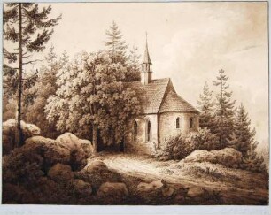 Die St. Wolfgangskapelle am Mückenberg in Graupen (heute Krupka) in Böhmen (?)