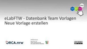 eLabFTW: Datenbank Team und Vorlagen - Neue Vorlage erstellen