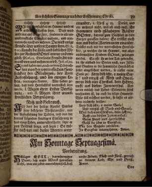 Am Sonntage Septuagesimae – Am Sonntage Quinquagesimae, oder Esto mihi
