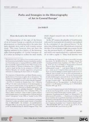 43: Paths and strategies in the historiography of art in Central Europe