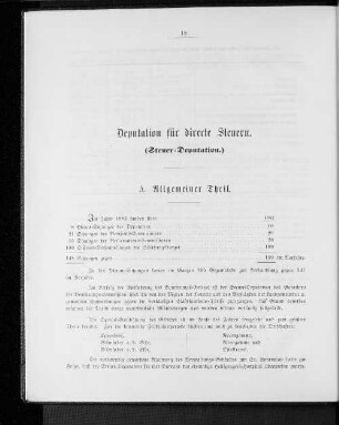 Deputation für directe Steuern. (Steuer-Deputation.)