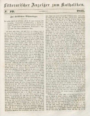 Litterarischer Anzeiger Nr. 10