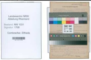Entnazifizierung Elfriede Combrecher , geb. 16.05.1916 ()