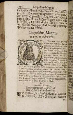 Leopoldus Magnus von An. 1658. biß 1705.