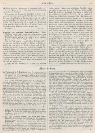313-316 Kleine Kritiken