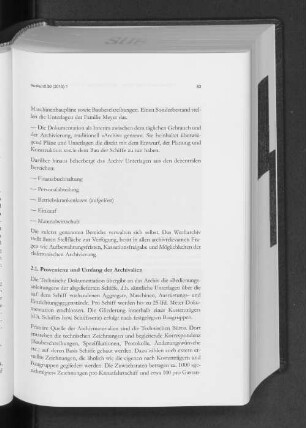 2.1 Provenienz und Umfang der Archivalien