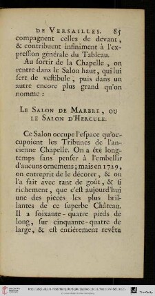Le salon de marbre, ou le salon d’Hercule