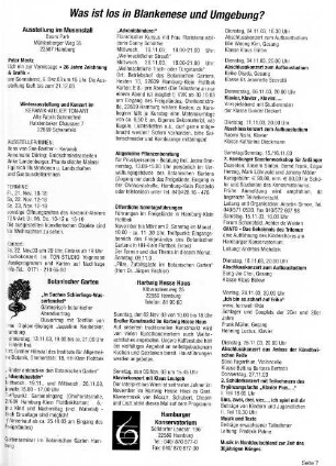 Was ist los in Blankenese und Umgebung?