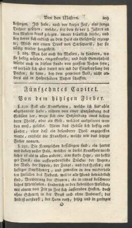 Fünfzehntes Capitel. Von dem hitzigen Fieber