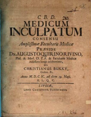 Medicum inculpatum