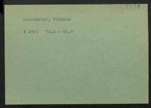Strohmeier, Wilhelm
