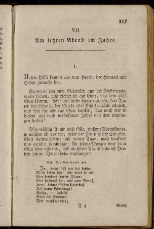 VII. Am letzten Abend im Jahre