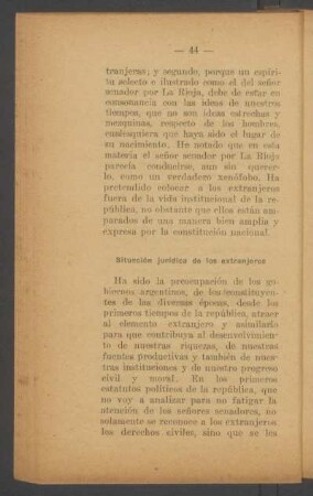 Situación jurídica de los extranjeros