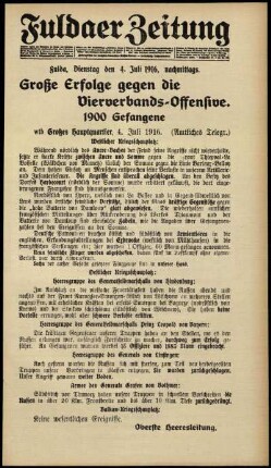 Ausgabe vom Dienstag, den 04. Juli 1916.
