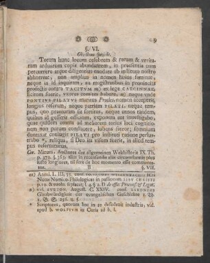 §. VI. Obiectum speciale