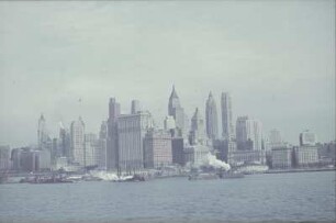 Reisefotos USA. Blick vom Schiff auf die Skyline von New York