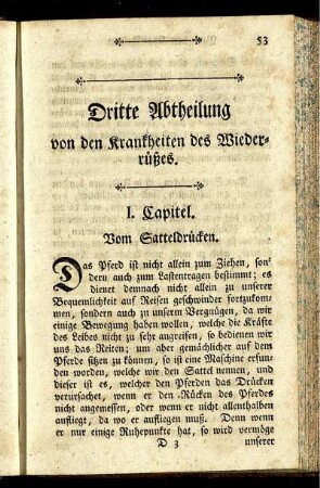 Dritte Abtheilung von den Krankheiten des Wiederrüßes.