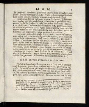 7-14, 2) Res Gestae Iustini pro Ecclesia