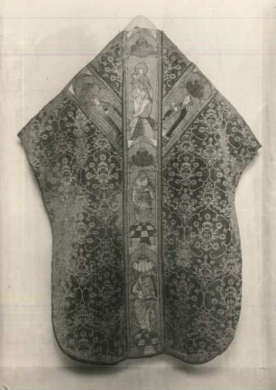 Kasel mit Granatapfelmuster und Madonnendarstellung