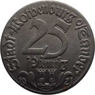 Münze / Notgeld, 25 Pfennig, 1921
