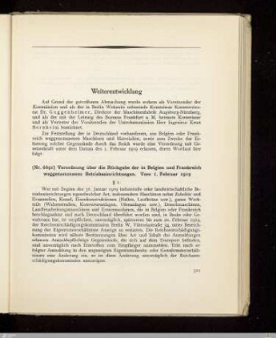 Weiterentwicklung