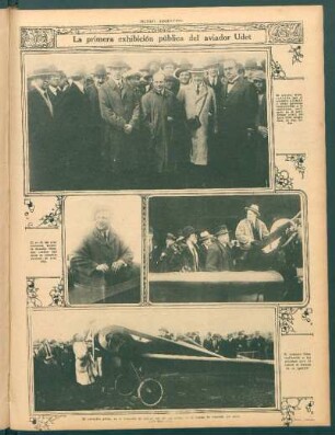 La primera exhibición pública del aviador Udet [Fotografías]