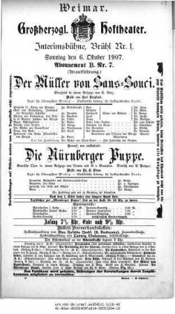 Der Müller von Sans=Souci