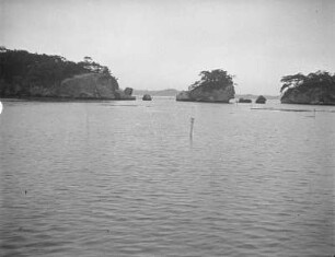 Matsushima-Bucht : Ansicht mit kiefernbedeckten Inseln
