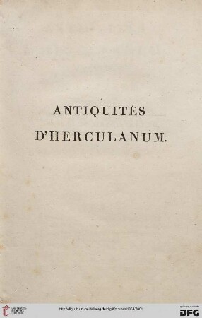 Band 1: Antiquités d'Herculanum: Peintures
