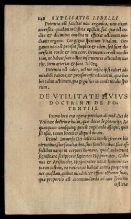 De Utilitate Huius Doctrinae De Potentiis