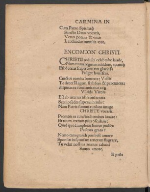 Encomion Christi.