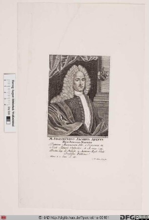 Bildnis Sigmund Jacob Apin(us)