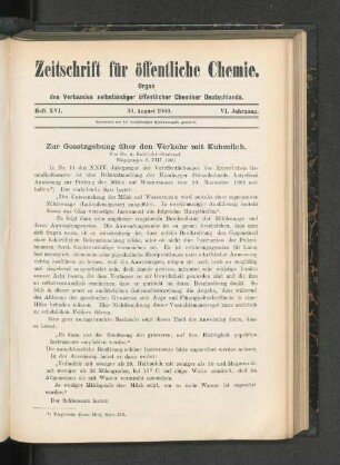 Heft XVI. 30. August 1900.