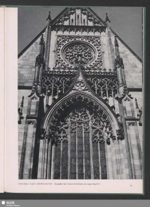 Leipzig, Paulinerkirche. Ostgiebel der Universitätskirche am Augustusplatz