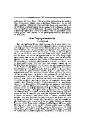 Zum Rechtschreibeunterricht