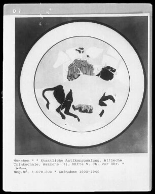 Attische Trinkschale, Amazone, Mitte des 5. Jahrhunderts vor Christus