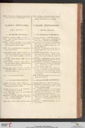 Classis V. Pentandria