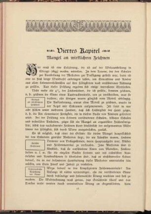Viertes Kapitel - Mangel an wirklichem Zeichnen