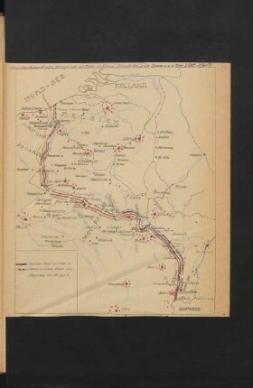 Übersichtsskizze III. Zum Kampf um die Front im Westen, Kämpfe bei Lille, Ypern u.a.d. Yper 8. Okt. - 9. Nov. 14